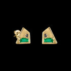 Corvus Emerald and Black Diamond Earrings - Corvo Jewelry By Lily Raven - 14k Gold Jewelry