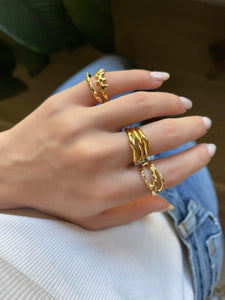 Dappled Stacking Ring - Corvo Jewelry By Lily Raven - 14k Gold Jewelry
