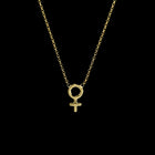 Female Venus Symbol Necklace - Corvo Jewelry By Lily Raven - 14k Gold Jewelry