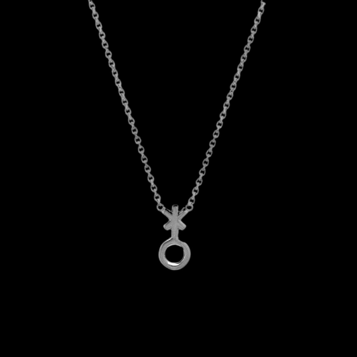 Non - Binary Symbol Necklace - Corvo Jewelry By Lily Raven - 14k Gold Jewelry