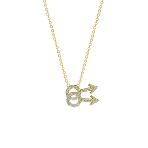 Pavé Gay Symbol Necklace - Corvo Jewelry By Lily Raven - 14k Gold Jewelry