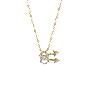 Pavé Gay Symbol Necklace - Corvo Jewelry By Lily Raven - 14k Gold Jewelry