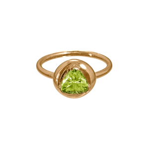 Peridot Solitaire Ring - Corvo Jewelry By Lily Raven - 14k Gold Jewelry