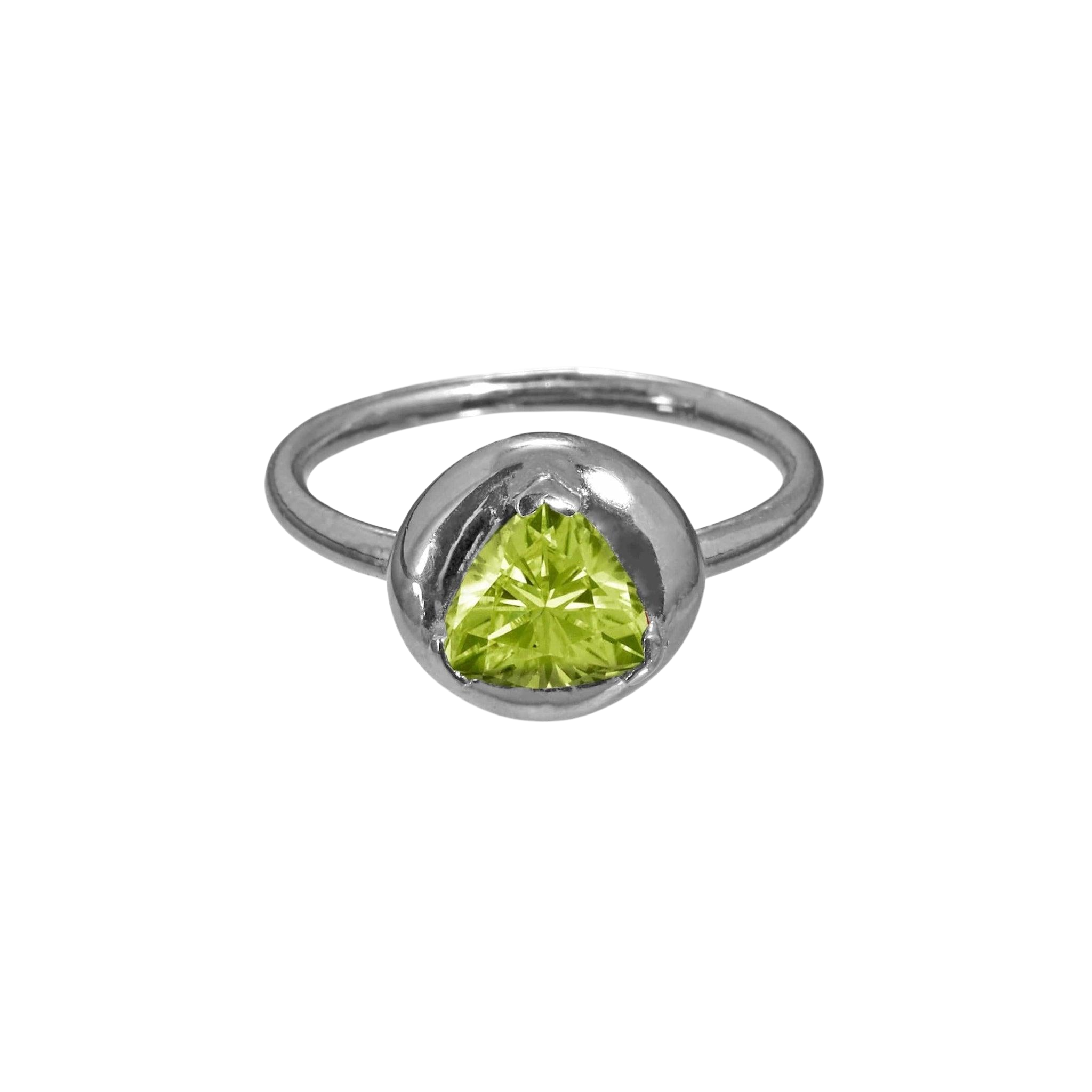 Peridot Solitaire Ring - Corvo Jewelry By Lily Raven - 14k Gold Jewelry