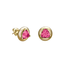 Pink Tourmaline Solitaire Earrings - Corvo Jewelry By Lily Raven - 14k Gold Jewelry