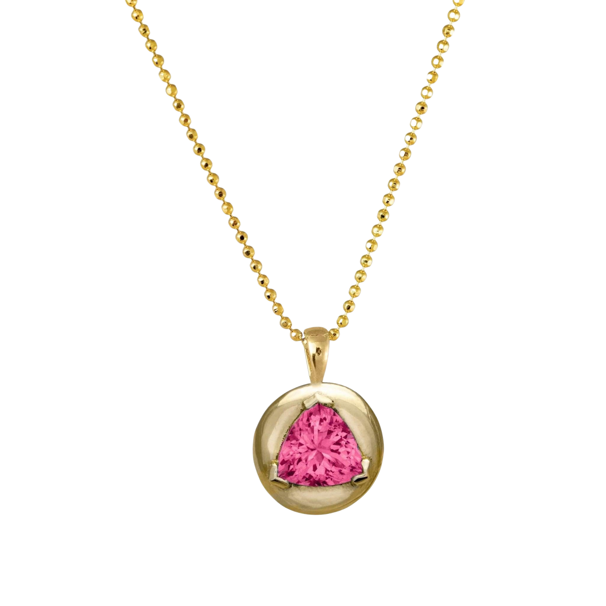 Pink Tourmaline Solitaire Necklace - Corvo Jewelry By Lily Raven - 14k Gold Jewelry