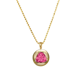 Pink Tourmaline Solitaire Necklace - Corvo Jewelry By Lily Raven - 14k Gold Jewelry