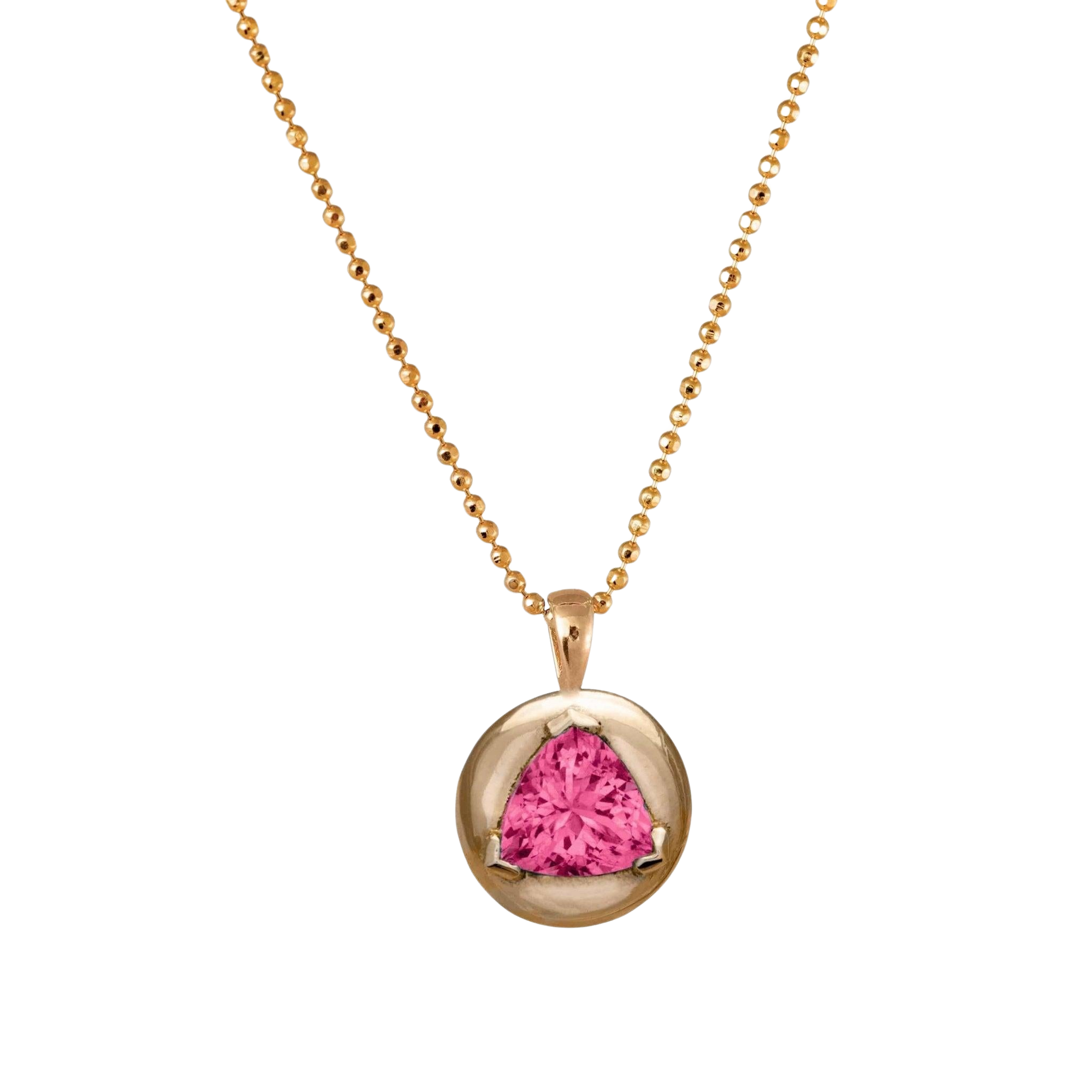 Pink Tourmaline Solitaire Necklace - Corvo Jewelry By Lily Raven - 14k Gold Jewelry