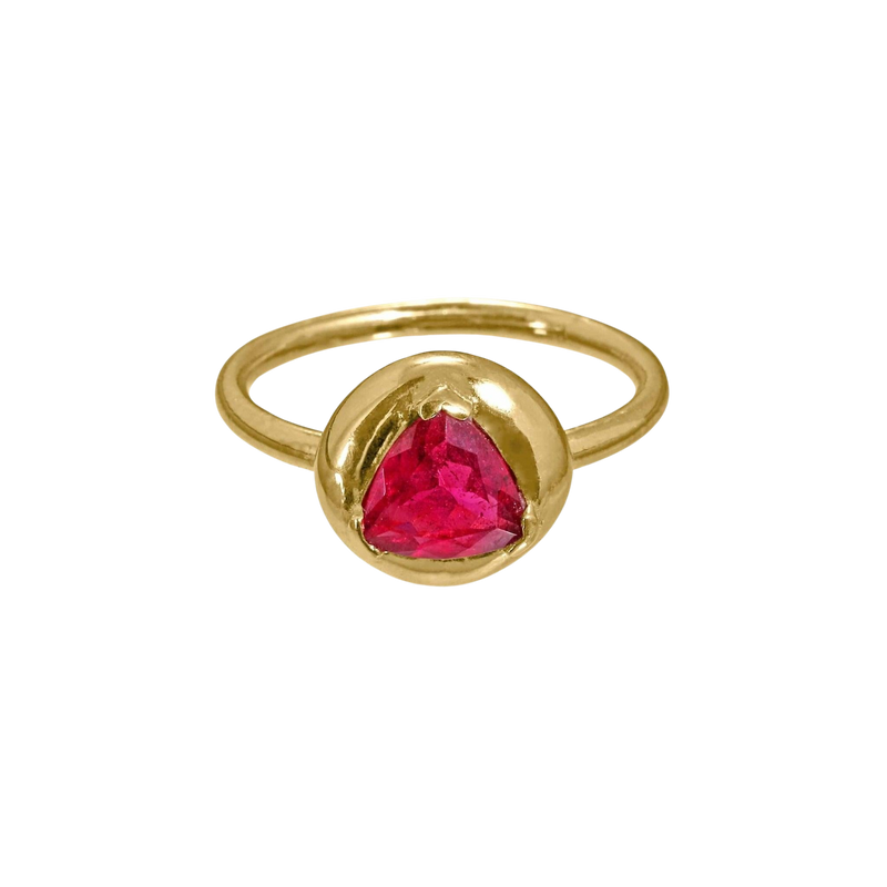 Pink Tourmaline Solitaire Ring - Corvo Jewelry By Lily Raven - 14k Gold Jewelry