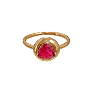Pink Tourmaline Solitaire Ring - Corvo Jewelry By Lily Raven - 14k Gold Jewelry