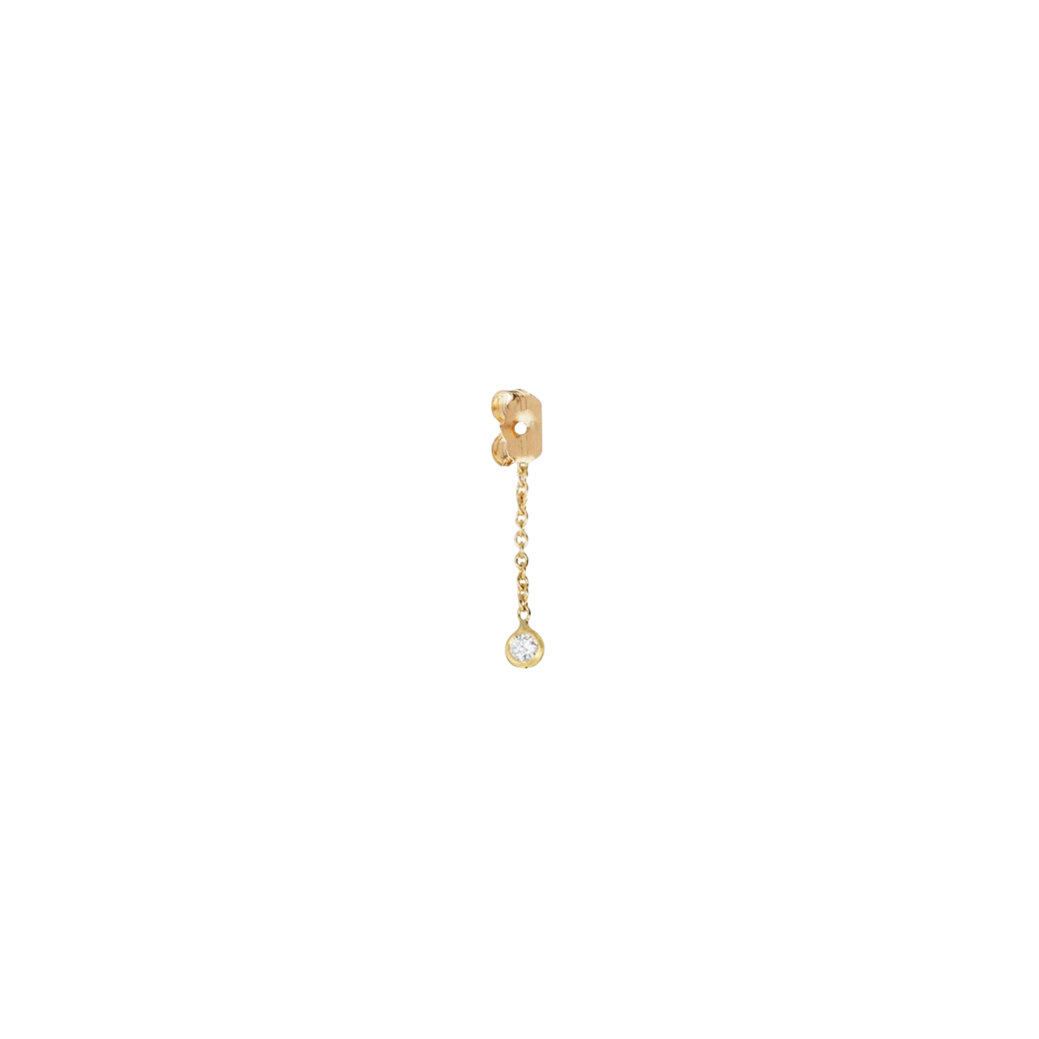 Single Diamond Strand Earring Back Jacket - Corvo Jewelry By Lily Raven - 14k Gold Jewelry