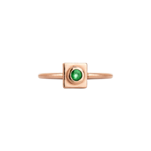 Squared Circle Emerald Ring - Corvo Jewelry By Lily Raven - 14k Gold Jewelry