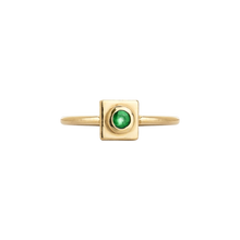 Squared Circle Emerald Ring - Corvo Jewelry By Lily Raven - 14k Gold Jewelry