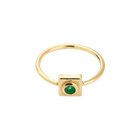 Squared Circle Emerald Ring - Corvo Jewelry By Lily Raven - 14k Gold Jewelry