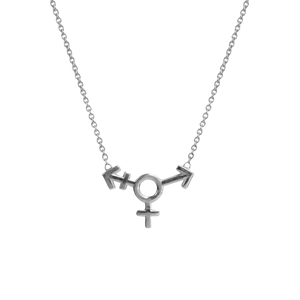 Transgender Symbol Necklace - Corvo Jewelry By Lily Raven - 14k Gold Jewelry