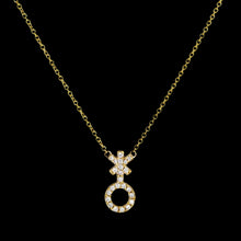 Pavé Non - Binary Symbol Necklace - Corvo Jewelry By Lily Raven - 14k Gold Jewelry