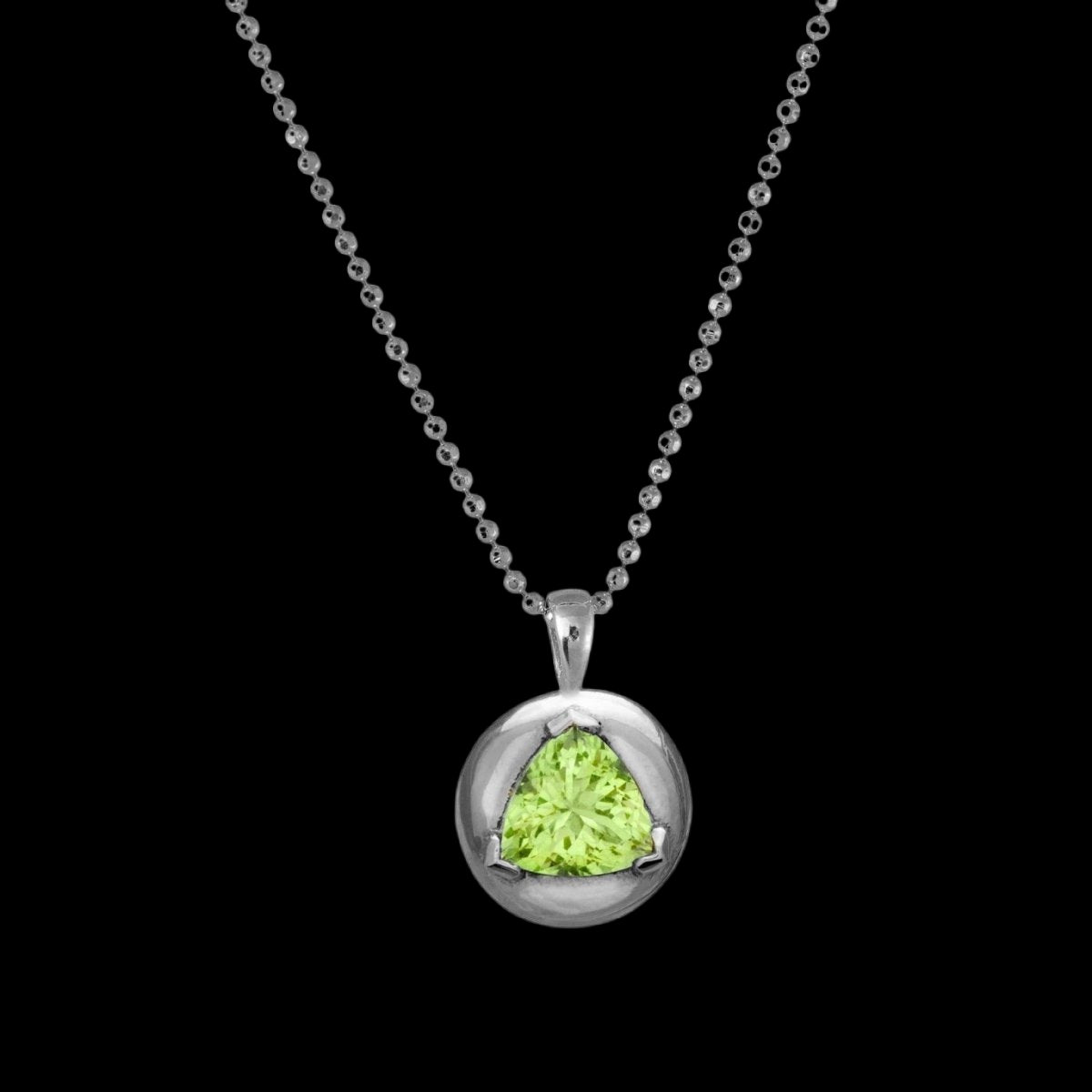 Peridot Solitaire Necklace - Corvo Jewelry By Lily Raven - 14k Gold Jewelry