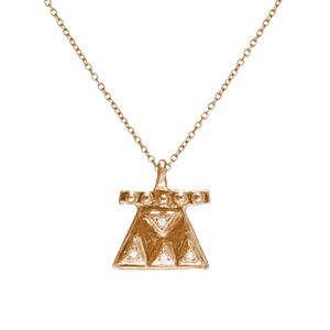 Perspective Diamond Necklace - Corvo Jewelry By Lily Raven - 14k Gold Jewelry