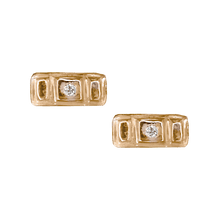 Petite Diamond Rectangle Studs - Corvo Jewelry By Lily Raven