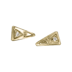 Petite Diamond Triangle Studs - Corvo Jewelry By Lily Raven - 14k Gold Jewelry