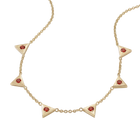 Triangle Citrine Station Necklace