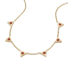 Triangle Citrine Station Necklace