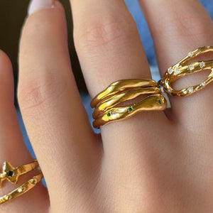 Billow Emerald Ring - Corvo Jewelry By Lily Raven - 14k Gold Jewelry