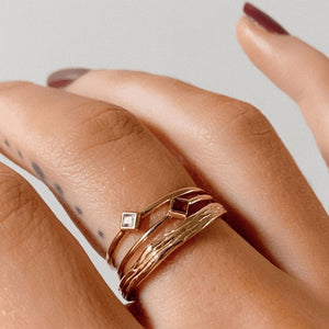 Glint Diamond Ring - Corvo Jewelry By Lily Raven - 14k Gold Jewelry