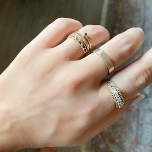 Glint Ruby Ring - Corvo Jewelry By Lily Raven - 14k Gold Jewelry