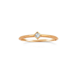 Glint White Sapphire Ring - Corvo Jewelry By Lily Raven - 14k Gold Jewelry