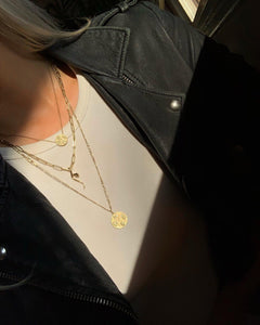 Mini Compass Coin Necklace - Corvo Jewelry By Lily Raven - 14k Gold Jewelry