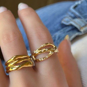 Myriad Diamond Ring - Corvo Jewelry By Lily Raven - 14k Gold Jewelry