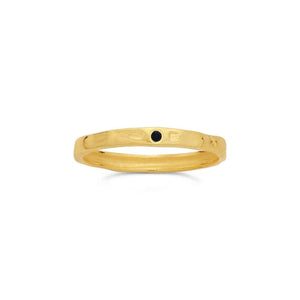 Organic Black Diamond Band - Corvo Jewelry By Lily Raven - 14k Gold Jewelry