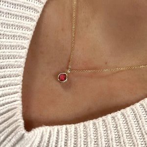 Bauble Necklace - Pink Tourmaline - Corvo Jewelry By Lily Raven - 14k Gold Jewelry